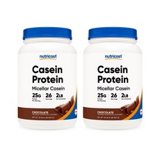 뉴트리코스트 카제인 프로틴 2lb 초코맛 2개, 907g