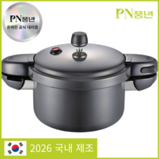 [26형] PN풍년 국내생산 가정용 업소용 압력밥솥 블랙펄 메가 2인용 6인용 8인용 10인용, 1개, 3400ml
