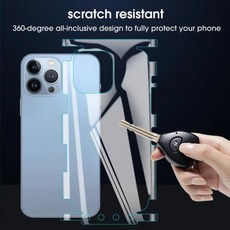 3세트 백 하이드로 겔 필름 테두리 프레임 스티커 iPhone 16 Pro Plus 뒷면 전체 커버 보호기, 01 번들 19, 03 for iPhone 13
