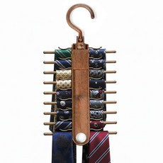 국산 논슬립 20구 넥타이걸이, 브라운, 1개
