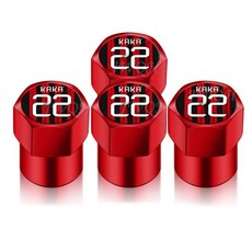 자동차 밸브 캡 휠 타이어 스템 에어 스티커 번호 디자인, 1. 빨간색, 1개