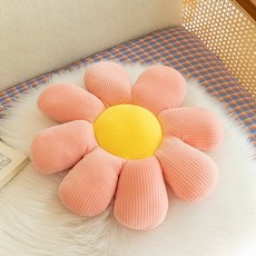 허니잼 예쁜 꽃 쿠션 모찌 방석 사무실 의자 엉덩이방석 35cm, 핑크