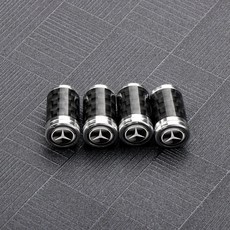 카본 파이버 자동차 휠 타이어 밸브 캡 스템 커버, 8. TX Silver BENZ, 1개