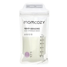 Momcozy 모유 보관 가방 모유 수유용 온도 감지 변색 우유 보관 가방 일회용 우유 보관 가방 170.1g(6온스) 셀프 스탠딩 누출 방지 우유 냉동고 보관 파우치
