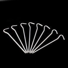 야외 캠프 캐노피 방수포를 위한 알루미늄 합금 텐트 스테이킹 텐트 네일 그라운드 페그, Gray