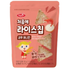 베베스트 처음에 라이스칩, 새우어니언, 3개, 30g