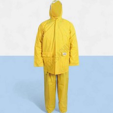 내구성우의세트 옥외작업용우의 농업용우의 작업용 우의 투피스 황색