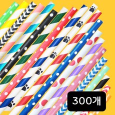 빌리에코 디자인 종이빨대 혼합 여러가지 디자인이 골고루, 3개, 100개