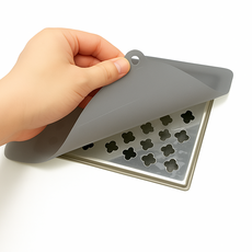 피니코니 화장실 냄새차단 실리콘 배수구 덮개, 그레이, 2개