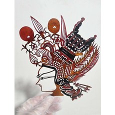 皮影 牛皮雕刻 手工上色 仿古色 非遺 收藏 裝飾, 如圖所示, 1個