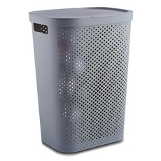 생활백서 대용량 빨래바구니 60L, 그레이