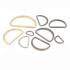20 개/몫 15mm/20mm/25mm/30mm/40mm 유형 D 링 연결 금속 신발 가방 지갑 스트랩 버클 액세서리, 05 40mm, 01 golden