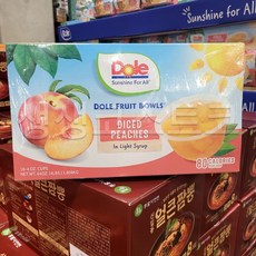 돌 복숭아 컵 과일 디저트 도시락 코스트코, 113g, 16개