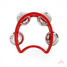 [UBA]미니 탬버린 레드 소근육운동, 13x11x2.6cm, 상세페이지참고