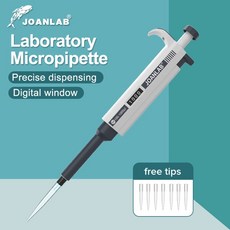 JOAN PIPETTE 실험실 자동 플라스틱 조정 팁이있는 화학 장비 피펫 가능한 디지털, 0.5-10ul, 1개