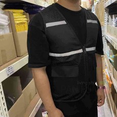작업용 조끼 블랙 90 작업복망사조끼 안전관리자조끼 현장조끼 여름망사조끼 블랙조끼 여름현장조끼 안전조, 1개, 상세페이지 참조