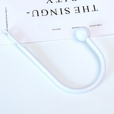 한아 뉴 알로이 벽걸이 커튼걸이 U자형 둥근머리걸이 결속커튼 망사결속품 고정형, 화이트, 1개
