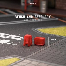 입체 소파 오일 드럼 컬러 액션 피규어 인형 수지 모델 장식, 1개