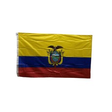 에콰도르 국기 Ecuador flag 90x150cm 폴리에스터 90g 금속 고리 이중 스티치 마감, 1개, YELLOW+BLUE+RED
