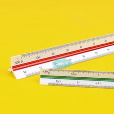 삼각 스케일자 다용도 도면용 건축용, 15cm - 저배율