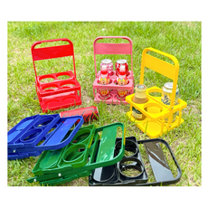 어쩌다김사장- 다마바 4구 접이식 음료 캐리어 6color, 1개, 핑크