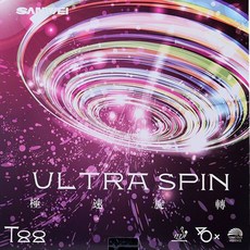 국내배송 산웨이 T88 울트라스핀 입문용 중국 탁구 라켓 점착 러버 Sanwei ULTRASPIN, 블랙, 1개