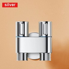 비데 화장실 분무기 세트 스프레이 물 욕실 휴대용 샤워 이중 콘센트 각도 밸브 액세서리, [01] Silver-dual control, Silver-dual control