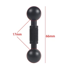Gopro 액션 카메라 용 17mm 볼 헤드 어댑터 클립 마운트 더블 소켓 1/4 나사 변환기, 01 자동, 01 China Mainland, 16 Dual Ballhead 17mm