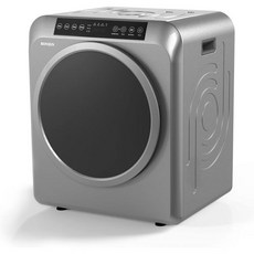 ROVSUN 13.2LB 휴대용 의류 건조기 3.5 Cu.LCD 터치 스크린 아파트 가정용 스테인리스 스틸 욕조 기숙사-110V 클래식 화이트가 장착된 고급 프론트 로, Luxury Grey, Luxury Grey