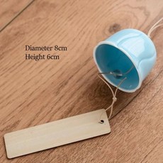 수제 꽃 풍경종 일본 스타일 문 장식 벨 선물 소녀들 귀여운 감성적인, 1개, 2. L Blue