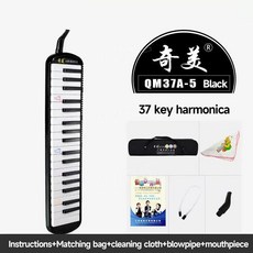 멜로디카 37 건반 입문용 교육용 케이스 가방 세트, 1개, 5 블랙