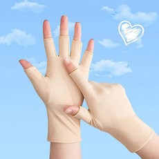 반손가락 핑거 여름 보호 차단 핑거리스 여성 얇은 하프 자외선 장갑
