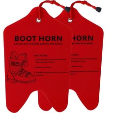 Wazitin 4팩 스키 부츠 혼 33cm(13인치) 스키 및 스노보드 부츠 경적 절단 가능한 신발 경적 스키 부츠용 부츠 라이너 삽입에 도움이 됩니다(레드 4개), 레드, 2개