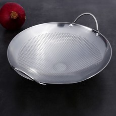 SMABAT 스테인리스 그리들 팬 캠핑그리들 스텐 그리들팬 가스레인지 통3중 스텐 그리들, 1개, 25cm