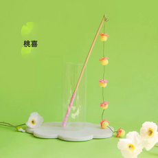 GUEFOON 互動逗貓棒, 1個, 木桿柿子逗貓棒（黃色）:如圖所示（6300）