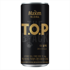 티오피 맥심 더 블랙 커피, 200ml, 30개