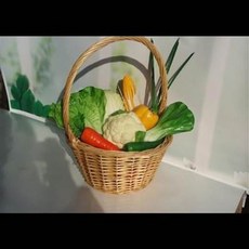 仿真蔬菜籃擺飾, 高仿真蔬菜水果果蔬菜模型拍攝道具櫥櫃商場裝飾擺設品1套