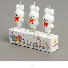 드리오샵 하얀토끼 초 3P x 3세트 케이크캔들
