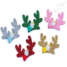 서지스토어 낱개상품 루돌프 자동-핀 개별포장 초소형애견머리핀