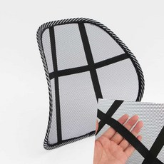 해신이네잡화점 허리등받이 메쉬쿠션 블랙 차량용허리쿠션 의자등쿠션, 1개