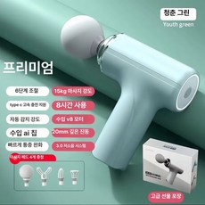 신형 근육 기 미니 진동 무소음 목 마사지 전문가용 건, 패션그린 프리미엄 24kg 28mm 자가 감지, 기본 모델명/품번