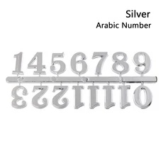 1세트 복원 교체 도구 로마 숫자 시계 액세서리 아라비아 쿼츠 부품, 05 silver arabic number