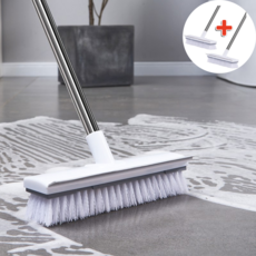 청소원샷 분리가능 긴 바닥솔 청소솔 길이조절 욕실 화장실 곰팡이 제거 틈새 브러쉬, 화이트(White) 2개, 1세트