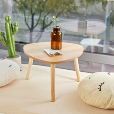 미니다과상 미니소반 원목 교자상 트레이 차 커피 전통 찻상 북유럽 테이블 좌식, 삼각형 나무(45x30cm), 1개
