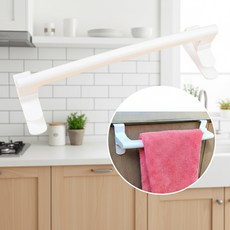 다용도 문틈 싱크대 선반 행주 타월 홀더 거치대 화이트 1개 쓱템