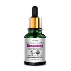 도트리 100% 유기농 로즈마리 비건 아로마 에센셜 오일 원액 번들, 단품, 3개, 10ml