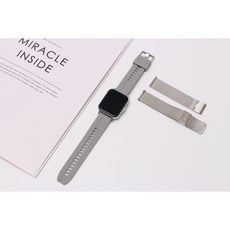 에스티프로 스마트워치스트랩 20mm 메탈스트랩 세련스타일 시계줄 메탈밴드 갤럭시호환가능, 실버, 1개