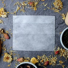 차거름망 공티백 냉침 PLA 접이식 티백주머니 10x12cm 50매 1팩, 50개, 무표백 흰색