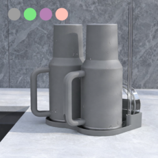 호담즈 스탠리 호환 물빠짐 텀블러 건조대, 그레이, 1개