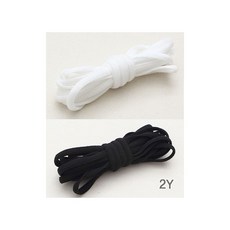 퀼트스타 소프트 롱밴드 고무줄 (마스크끈)_2컬러, 1개, 블랙